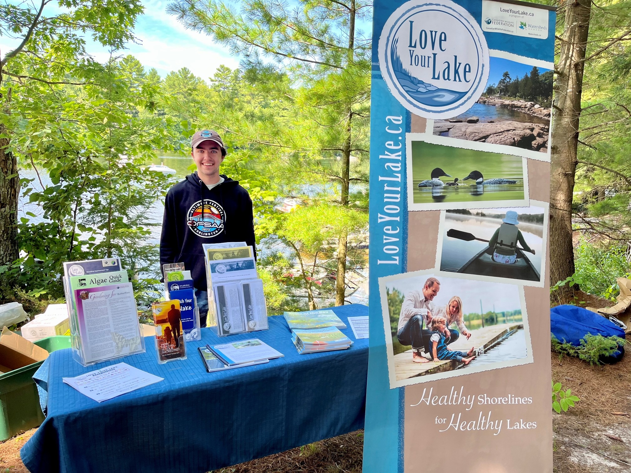 LYL Shoreline Assessment Technician Thomas Woods at the SMLCA Regatta in August 2023.