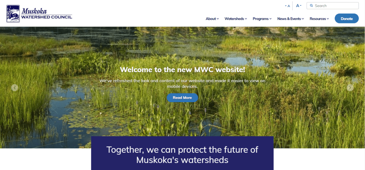 Photo of the new MWC website