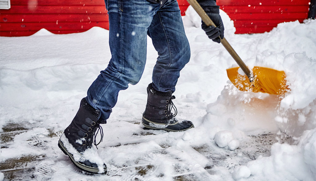 Man shovelling snow