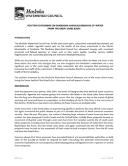 Bulk Water Removal Position Paper (2008)