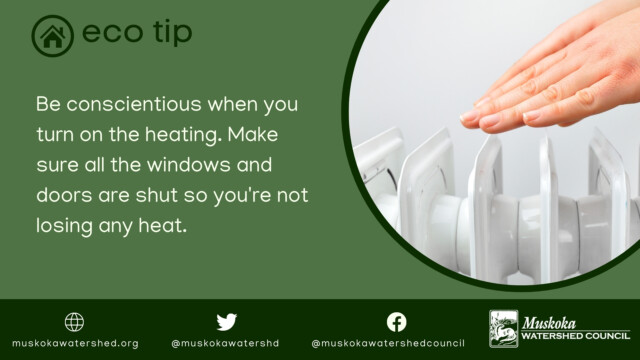 Be conscientious when you turn on the heating. Make sure all the windows and doors are shut so you're not losing any heat.