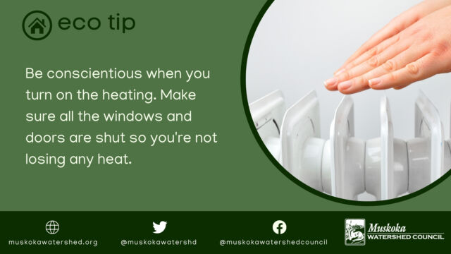 Be conscientious when you turn on the heating. Make sure all the windows and doors are shut so you're not losing any heat.