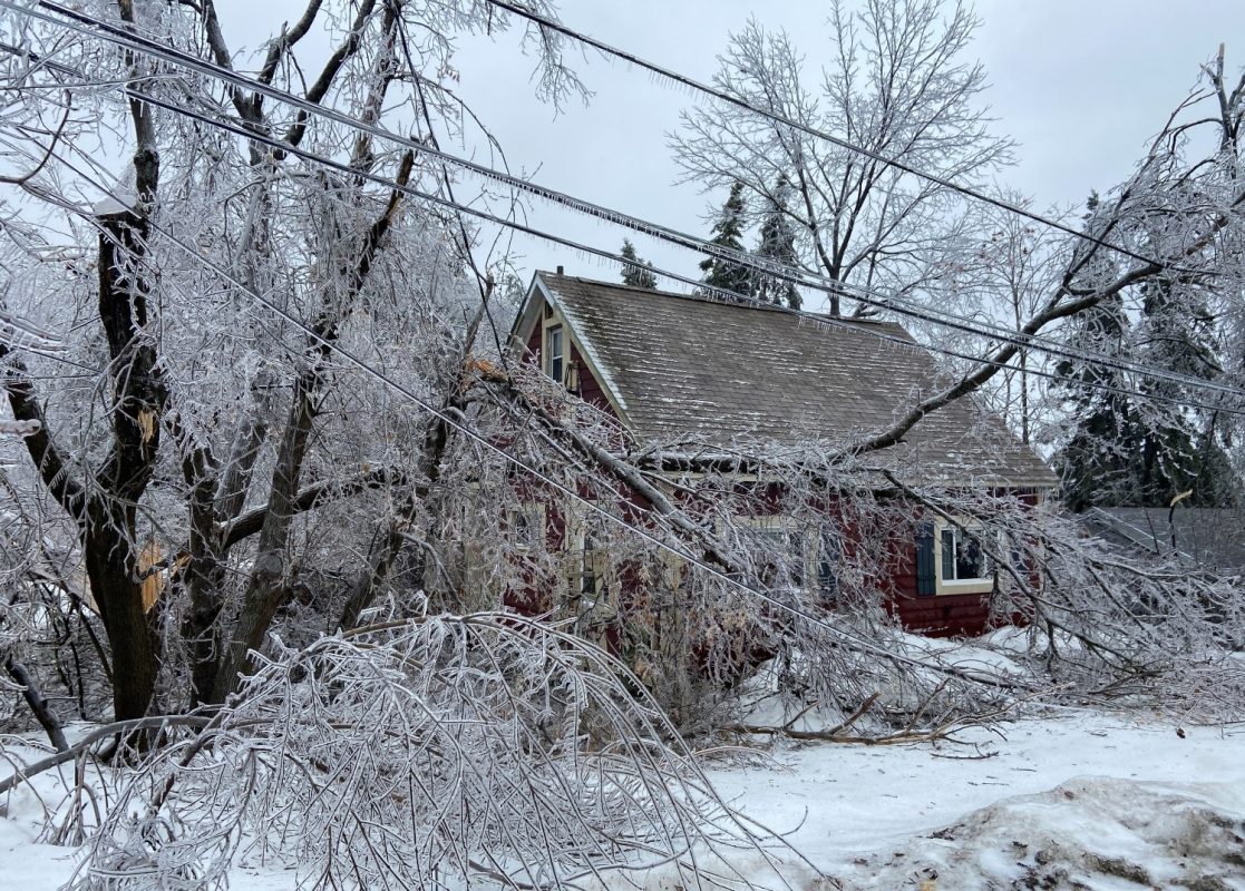 House in Ice Storm 
