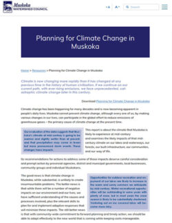 Planning for Climate Change in Muskoka (2016)